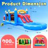 30FT Commercial Inflatable Obstacle Course for Big Kids Adults, 100% PVC Huge Inflatable Bounce House with Water Slide&Ball Pit, Adults Bounce House with Blower, Heavy Duty Outdoor Backyard, 30x8x8FT view 2
