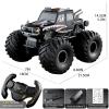 Amphibious Remote Control Car, Waterproof 360Rotate 4WD RC Monster Trucks,2.4GHz All Terrain Off-Road Pickup Toy,RC Car Pool Toys Remote Control Boat for Gifts for Boys Kids Age 8-12+ (Black) view 2