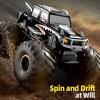 Amphibious Remote Control Car, Waterproof 360Rotate 4WD RC Monster Trucks,2.4GHz All Terrain Off-Road Pickup Toy,RC Car Pool Toys Remote Control Boat for Gifts for Boys Kids Age 8-12+ (Black) view 3