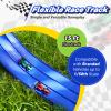 3-Lane Flexible Race Track for Kids with 6 Race Cars, 15 Ft Flex Track Compatible with Hot Wheels and Diecast 1/64 Scale Cars, Safe and Durable Materials, Birthday Gifts for Kids Age 3-7 view 2