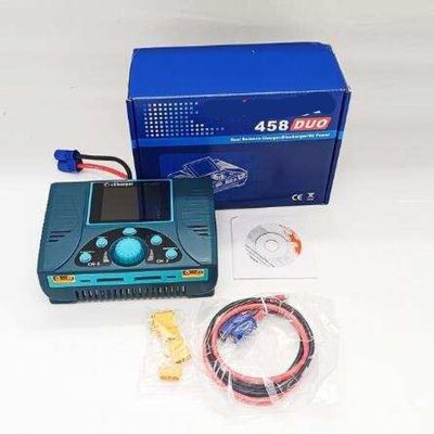 ICharger 458 Duo 1600W 45A Dual Port Balance Charger Discharger Compatible With 308 Upgrade Lipo Lilo Life Livh Lt Nizn Packs(Standard version)