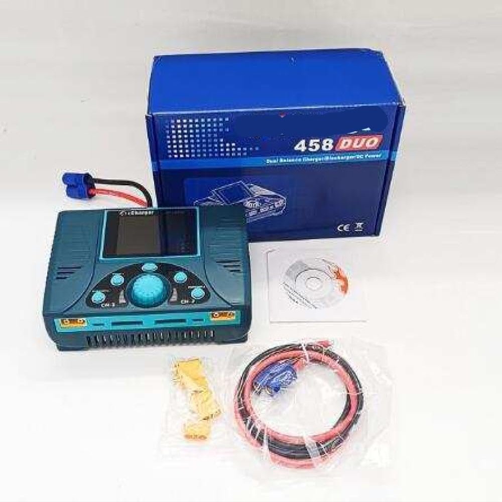 ICharger 458 Duo 1600W 45A Dual Port Balance Charger Discharger Compatible With 308 Upgrade Lipo Lilo Life Livh Lt Nizn Packs(Standard version)