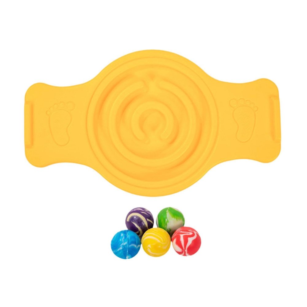 Aymzbd Balance Board Labyrinth disks Sensory Training Practical Portable Multipurpose Wobble Stability Board for Snowboarding Kids, Yellow