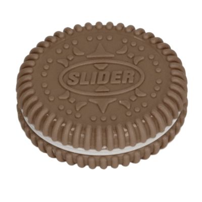 Fafeicy Magnetic Push Slider Toys Biscuits Shaped Calm Mind Biscuits Fingertip Slider Toy (Brown)