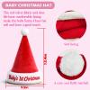 Baby's First Christmas Santa Hat, Soft Plush Red and White Christmas Hats, Cute Xmas Hat for Baby's First Holiday Season view 3