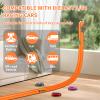 Dikopubby Flexible Race Track for Kids, 15FT Car Track with 4 Suction Cups and 6 Different 1/64th Cars - STEM Racing Toy for Boys & Girls Ages 3+ (Orange) view 2