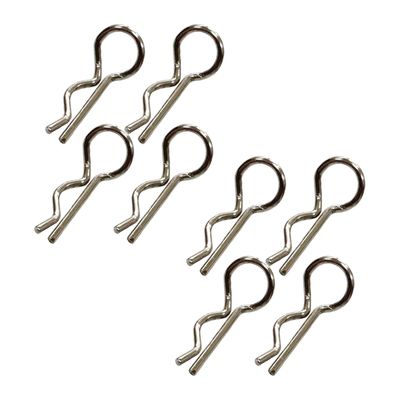 8 Pieces RC Car Body Shell Clips Accessory Easy to Install Replace R Clips R Type Pins for 16101 18101 16307 1/16 1/18 Truck