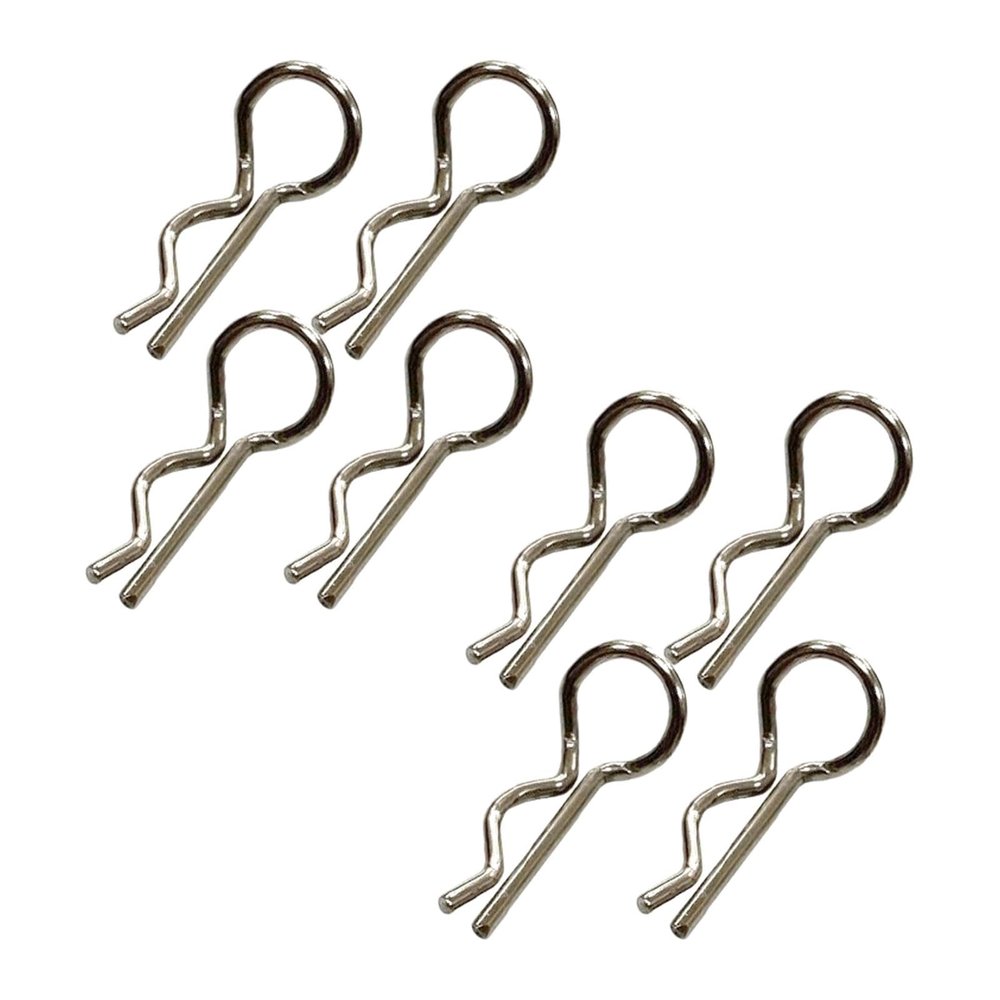 8 Pieces RC Car Body Shell Clips Accessory Easy to Install Replace R Clips R Type Pins for 16101 18101 16307 1/16 1/18 Truck