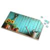 1000 Piece Puzzles Sunflowers, Plants, Shovel, and Watering Can Against A Wooden Wall. Picture Puzzle Toys Under 10 Dollars Easter Toys for Kids Ages 4-(1000PCS) view 1