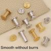 100Pieces Heavy Duty Rivets Nut Assortment for Home Office School Use Metal Flat Thread Rivets Nutserts Fasteners Heavy Duty Ledgers Fasteners for Thick Paper view 3