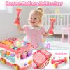 Britik Baby Bus Toys for 1+ Year Old Girl: 10-in-1 Montessori Musical Toys Multifunctional Bus, Educational Learning Sensory Toy for Toddler, Christmas Birthday Gifts for Girl 18+ Month 1-3 Year Old view 4