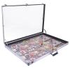 34"x22" Card Display Case with Lock,Aluminum Reinforcement,Portable Trade Show Display Case-Sliver,for Sports Card,Jewelry Craft Collector Shows,Collectible Cards view 1