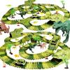 Dinosaur Track Toys, 266 PCS Dinosaur Toys for Kids 3-5 Create A Dinosaur World Road Race Tracks, 2 Dinosaur Cars Flexible Train Track Set, Birthday Gifts 3 4 5 6 7 Year Old Boys Girls view 1