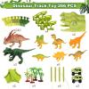 Dinosaur Track Toys, 266 PCS Dinosaur Toys for Kids 3-5 Create A Dinosaur World Road Race Tracks, 2 Dinosaur Cars Flexible Train Track Set, Birthday Gifts 3 4 5 6 7 Year Old Boys Girls view 2