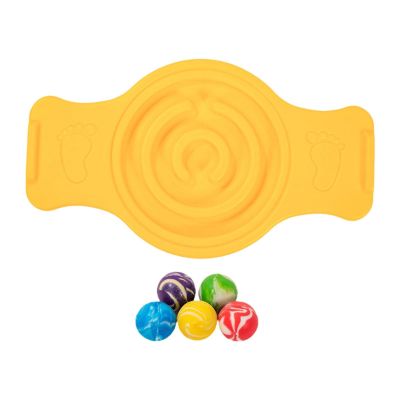 kowaku Balance Board Labyrinth disks Sensory Training Wobble Board Maze Rocking Seesaw for Skateboarding Surfing Indoor, Yellow