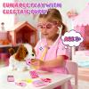 UBeesize Electronic Dog Toy Doctor Kit for Toddlers 3-5, Kids Doctor Play Set with Interactive Plush Dog, Medical Toy Kits and Costume, Pretend Vet Playset for 3 4 5 Year Old Girl Birthday Gifts Pink view 3
