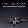 RGB LED RC Foam Fighter Plane - Stable Hover, 2.4G Remote Control, 360  Flip, Automatic Height Keep, Colorful Light, Vertical Takeoff and Landing,One Key Take & Off - Beginners Gift (Red Shell) view 3