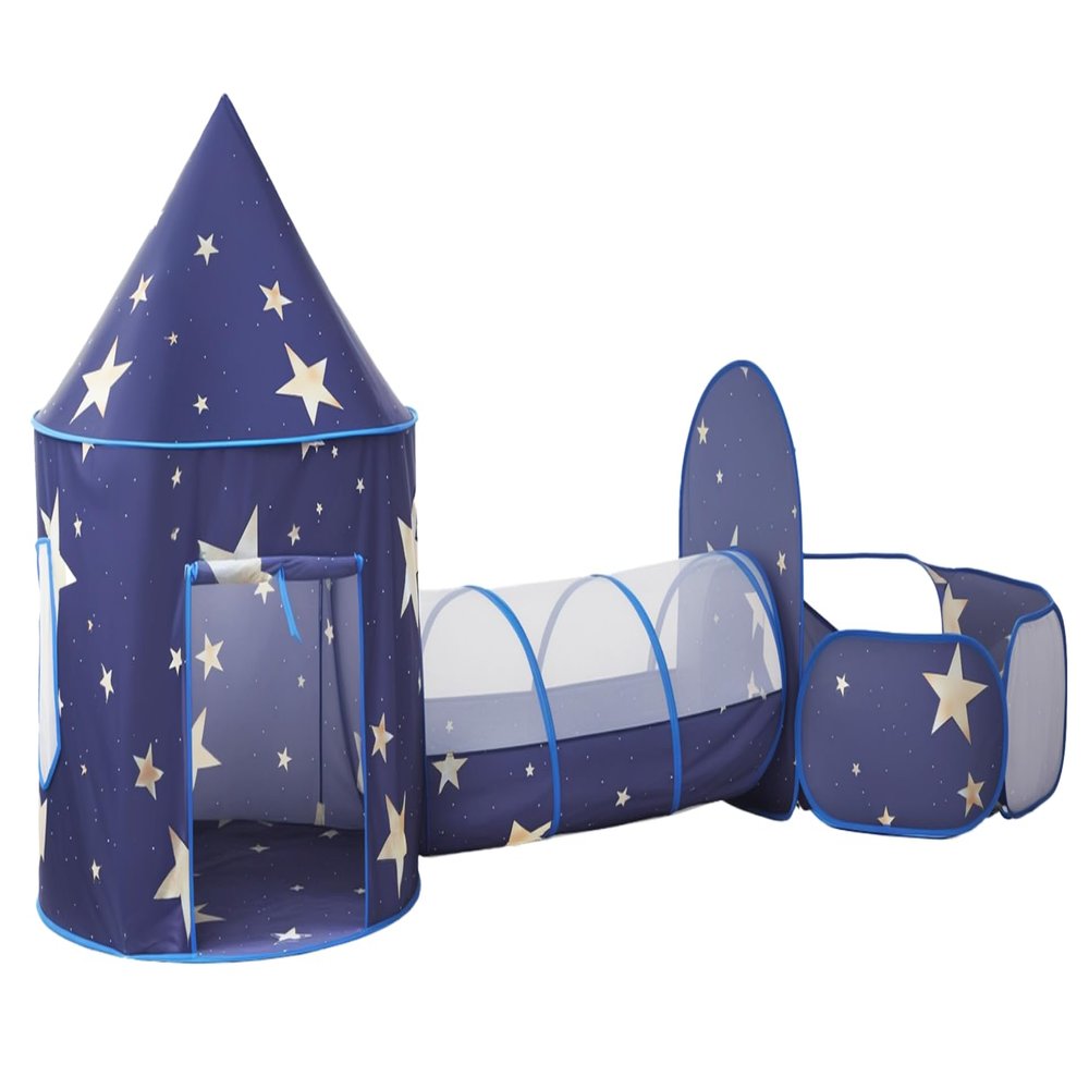 3PC Kids Play Tent with Tunnel and Ball Pit, Pop up Play Tents for Toddlers, Space World Playhouse for Indoor & Outdoor Use, Starry Sky Tent with Carry Bag, Ideal Gifts for Boys & Girls