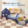 3PC Kids Play Tent with Tunnel and Ball Pit, Pop up Play Tents for Toddlers, Space World Playhouse for Indoor & Outdoor Use, Starry Sky Tent with Carry Bag, Ideal Gifts for Boys & Girls view 2