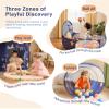 3PC Kids Play Tent with Tunnel and Ball Pit, Pop up Play Tents for Toddlers, Space World Playhouse for Indoor & Outdoor Use, Starry Sky Tent with Carry Bag, Ideal Gifts for Boys & Girls view 3