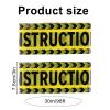 2 Rolls Under Construction Party Tape, 98.4 Feet x 11.8 Inch Construction Caution Tape Black and Yellow Hazard Barrier Warning Tape Funny Zone Decorations for Birthday Creative Theme Party Supplies view 2