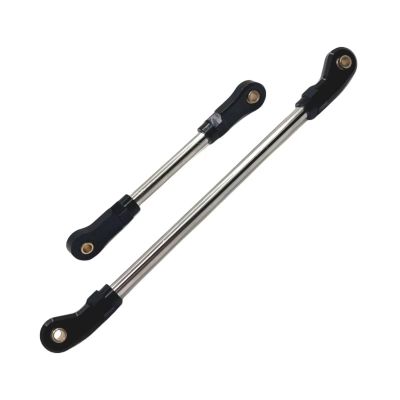 Compatible with Wltoys 104006 104010 104020 104026 1/10 RC Car Upgrade Modification Parts Accessories Metal Steering Link Rod RC Car Upgrade Parts(Black)