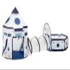 3PC Kids Play Tent with Tunnel and Ball Pit, Pop up Play Tents for Toddlers, Rocket Ship Playhouse for Indoor & Outdoor Use, Boys Spaceship Tent Set with Carry Bag, Ideal Gifts for Kids view 1