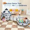 3PC Kids Play Tent with Tunnel and Ball Pit, Pop up Play Tents for Toddlers, Rocket Ship Playhouse for Indoor & Outdoor Use, Boys Spaceship Tent Set with Carry Bag, Ideal Gifts for Kids view 2