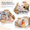 3PC Kids Play Tent with Tunnel and Ball Pit, Pop up Play Tents for Toddlers, Rocket Ship Playhouse for Indoor & Outdoor Use, Boys Spaceship Tent Set with Carry Bag, Ideal Gifts for Kids view 3