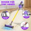BLAXTEM 4-in-1 Kids Toy Vacuum That Works with Suction, Electric Toddler Vacuum Toy Cleaner for Children Ages 3 4 5 6+ Boys & Girls, Toddlers Toys Cleaning Set for Pretend Play (Purple/Yellow) view 3