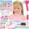 Doll Head for Hair Styling Kids, Pretend Play Hair Salon Toys for Girls view 1