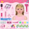 Doll Head for Hair Styling Kids, Pretend Play Hair Salon Toys for Girls view 3