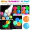 12Pcs Glow in The Dark Sticky Balls Toys, Upgraded Glowing Sensory Balls Stick to The Ceiling, Stress Balls for Kids and Adults, Autism& ADHD Toys, Stocking Stuffers & Party Favors view 3