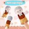 1 Pcs Family Hand Puppets 12 Inch Grandparents, Mom & Dad, Brother & Sister Plush Hand Puppet Toys Role-Play Toy Puppets for Kids Storytelling Imaginative Pretend Play Teaching Preschool(Grandpa A) view 2