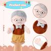 1 Pcs Family Hand Puppets 12 Inch Grandparents, Mom & Dad, Brother & Sister Plush Hand Puppet Toys Role-Play Toy Puppets for Kids Storytelling Imaginative Pretend Play Teaching Preschool(Grandpa A) view 3