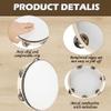 10 Pcs 8 Inch Adult Wedding Tambourines Drum Wooden Handheld Drums Metal Jingles Drums Musical Instruments Percussion for Church Wedding Party Favor view 3