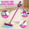 BLAXTEM 4-in-1 Kids Toy Vacuum That Works with Suction, Electric Toy Toddler Vacuum Cleaner for Children Ages 3 4 5 6+ Girls & Boys, Toddlers Toys Cleaning Set for Pretend Play (Rose Red) view 3