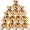 12 Pcs Teddy Bears Bulk Baby Shower, 13.7 inch Small Teddy Bear Stuffed Animal Toys for Christmas Valentine's Mother's Day Centerpieces Decorations for Kids Adults, Light Brown view 2