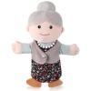 1 Pcs Family Hand Puppets 12 Inch Grandparents, Mom & Dad, Brother & Sister Plush Hand Puppet Toys Role-Play Toy Puppets for Kids Storytelling Imaginative Pretend Play Teaching Preschool(Grandma A) view 1