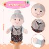 1 Pcs Family Hand Puppets 12 Inch Grandparents, Mom & Dad, Brother & Sister Plush Hand Puppet Toys Role-Play Toy Puppets for Kids Storytelling Imaginative Pretend Play Teaching Preschool(Grandma A) view 3