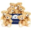 8 Pack Teddy Bears Bulk Baby Shower, 13.7 inch Small Teddy Bear Stuffed Animal Toys for Christmas Valentine's Mother's Day Centerpieces Decorations for Kids Adults, Light Brown view 1