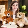 8 Pack Teddy Bears Bulk Baby Shower, 13.7 inch Small Teddy Bear Stuffed Animal Toys for Christmas Valentine's Mother's Day Centerpieces Decorations for Kids Adults, Light Brown view 3