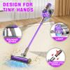 BLAXTEM 4-in-1 Toy Kids Vacuum That Works with Suction, Electric Toy Toddler Vacuum Cleaner for Children Ages 3 4 5 6+ Boys & Girls,Toddlers Toys Cleaning Set for Pretend Play (Purple) view 3