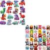 16 Pack Dinosaur Plush Stuffed Set & 38 Pack Animals Stuffed, Soft Dino Playset for Toddler Party Favors, Plushies Kit for Stocking Stuffers Doll Machine Treasure Carnival Prizes, Animal Stuff Reward view 1
