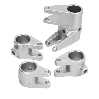 Axle Tube Link Mount Set Premium Aluminum Alloy Counterweight Adapter for SCX10 PRO RC Car Upgrade 4PCS (Silver)