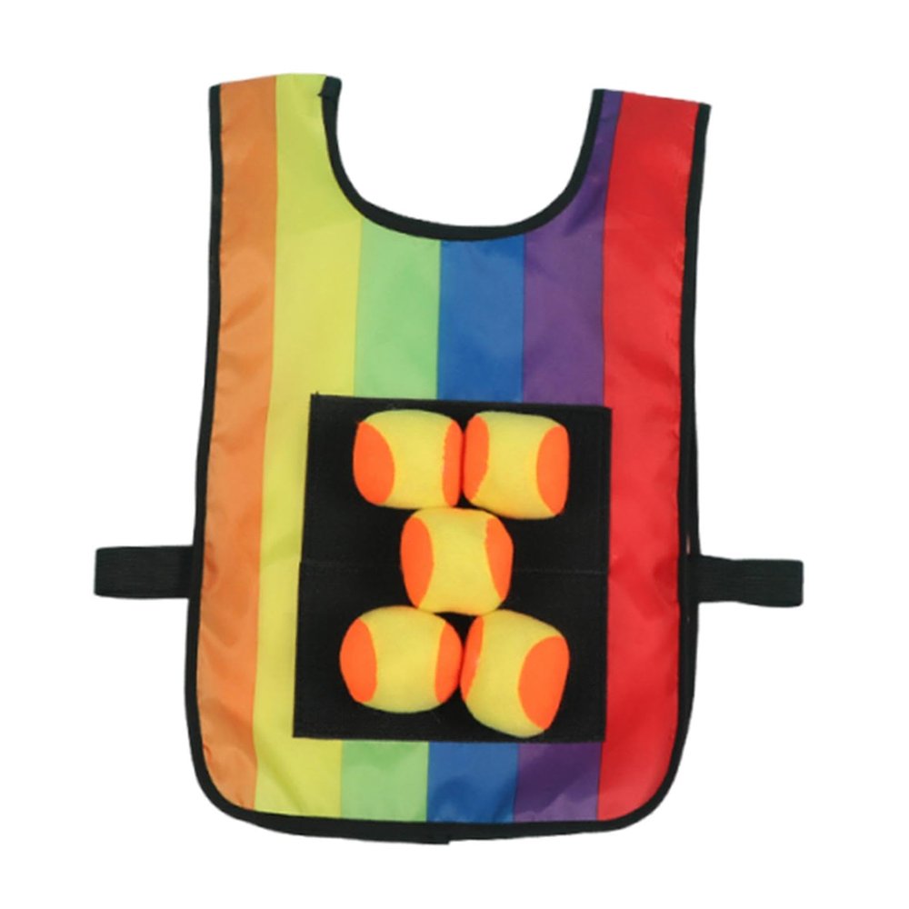 FytStycale Sticky Ball Game with Vest, Tossing, Development Interactive, Ball Game, Party Props for Gift Playground,Lawn, Vest with Balls