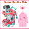 Doctor Kit for Toddlers - Pretend Doctor Play Set for Kids - Role Play Medical Toys with Costume and Stethoscope - Dress Up Doctor Kit for 3 4 5 6 7 8 9 Year Old Boys Girls Christmas Birthday Gift view 2