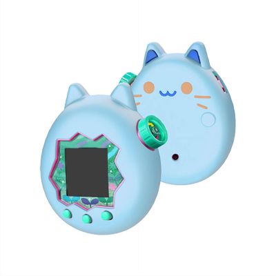 for Tamagotchi Paradise Silicone Case with Cute Flower Lanyard - Shockproof Soft Protective Cover Accessory, Birthday Gift for Tamagotchi Pals (Blue)