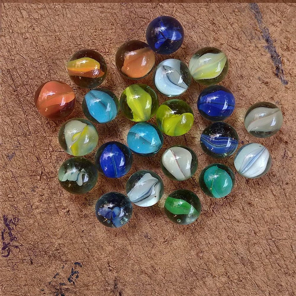 Glass Marble Balls for Kids-Multicolor Strategy Game (Pack of 100 pcs)