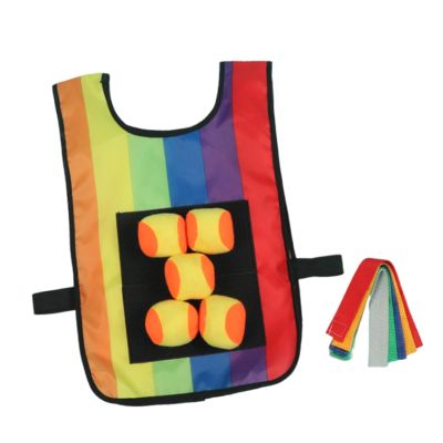 KiBcsLic Sticky Ball Game with Vest Dodgeball Toys Ball Game Props for Women Men, Vest and Balls Tails